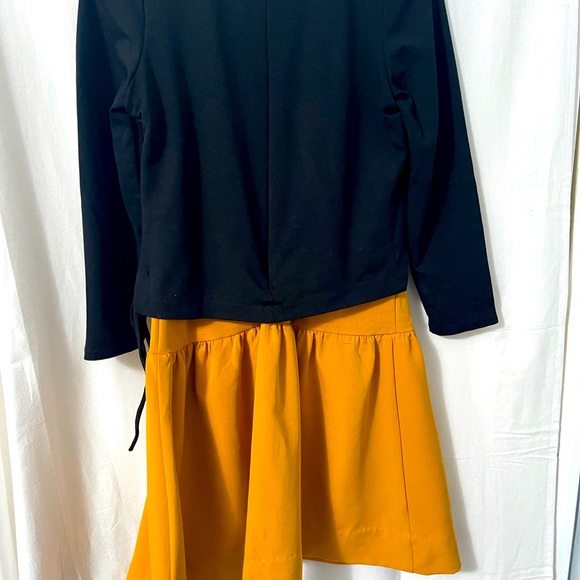 Miss Issippi Black and Mustard Girl Dress Size 18 - Picture 3 of 5